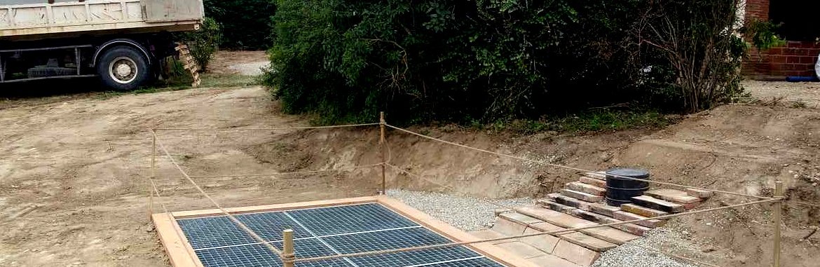 Fin de chantier pour la pose d'une phytoépuration roseaux de chez Aquatiris